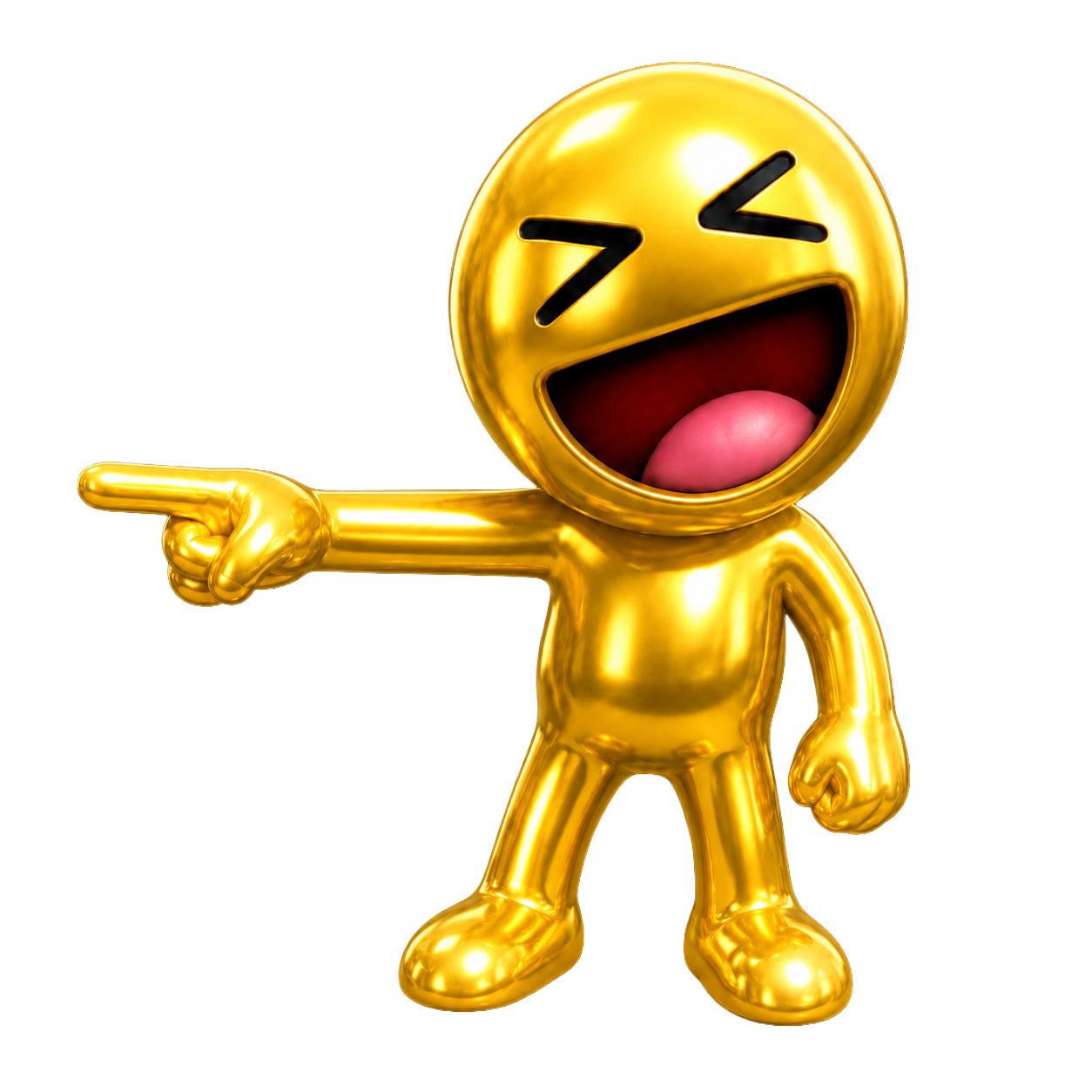 xD character pointing to the community links
